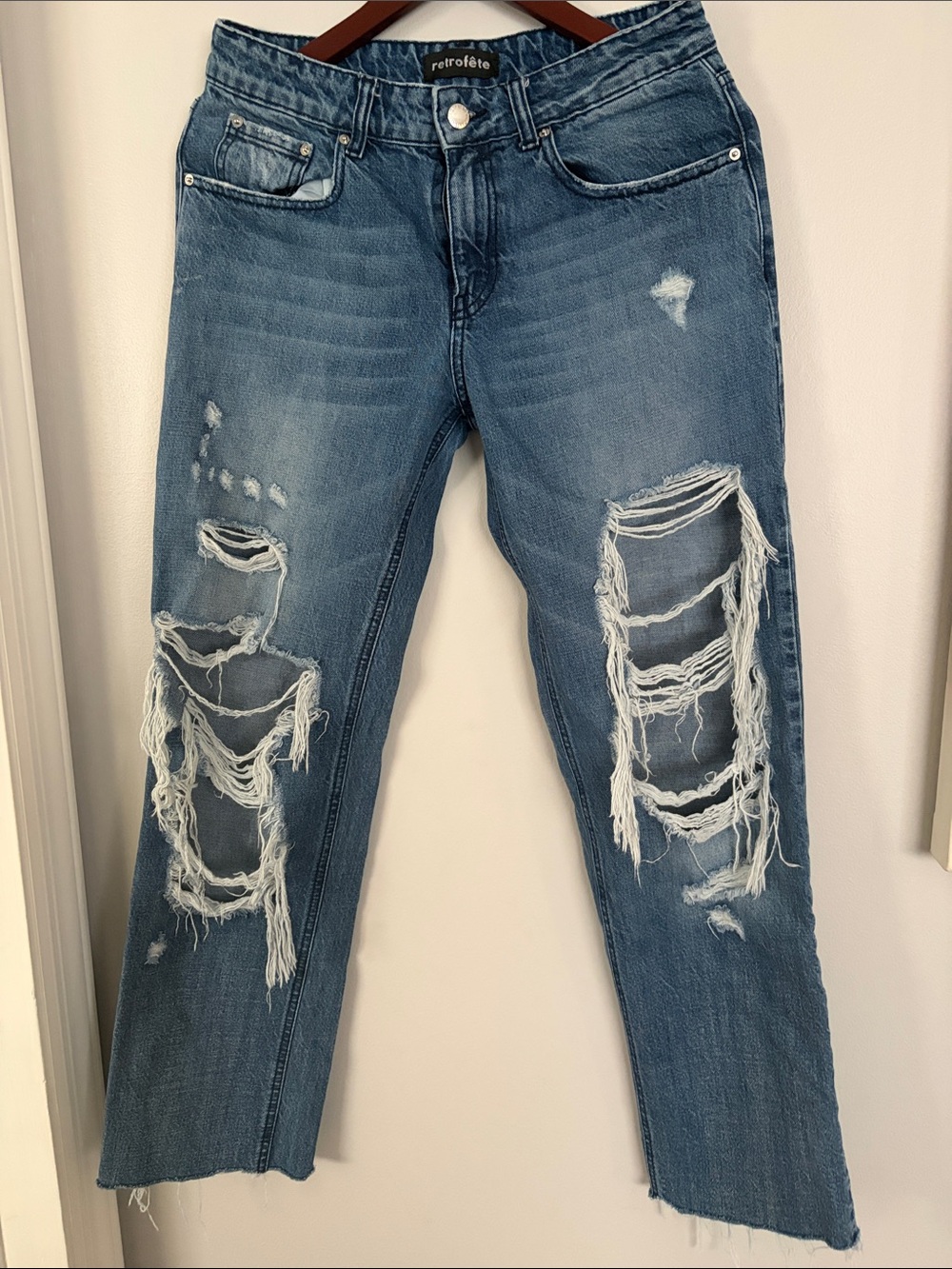 Retrofete Distressed Blue Women's Jeans size 25
